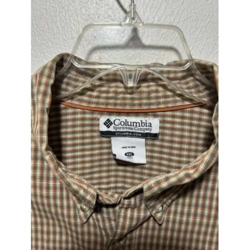 Columbia long‎ sleeve casual button down mens shirt size XXL